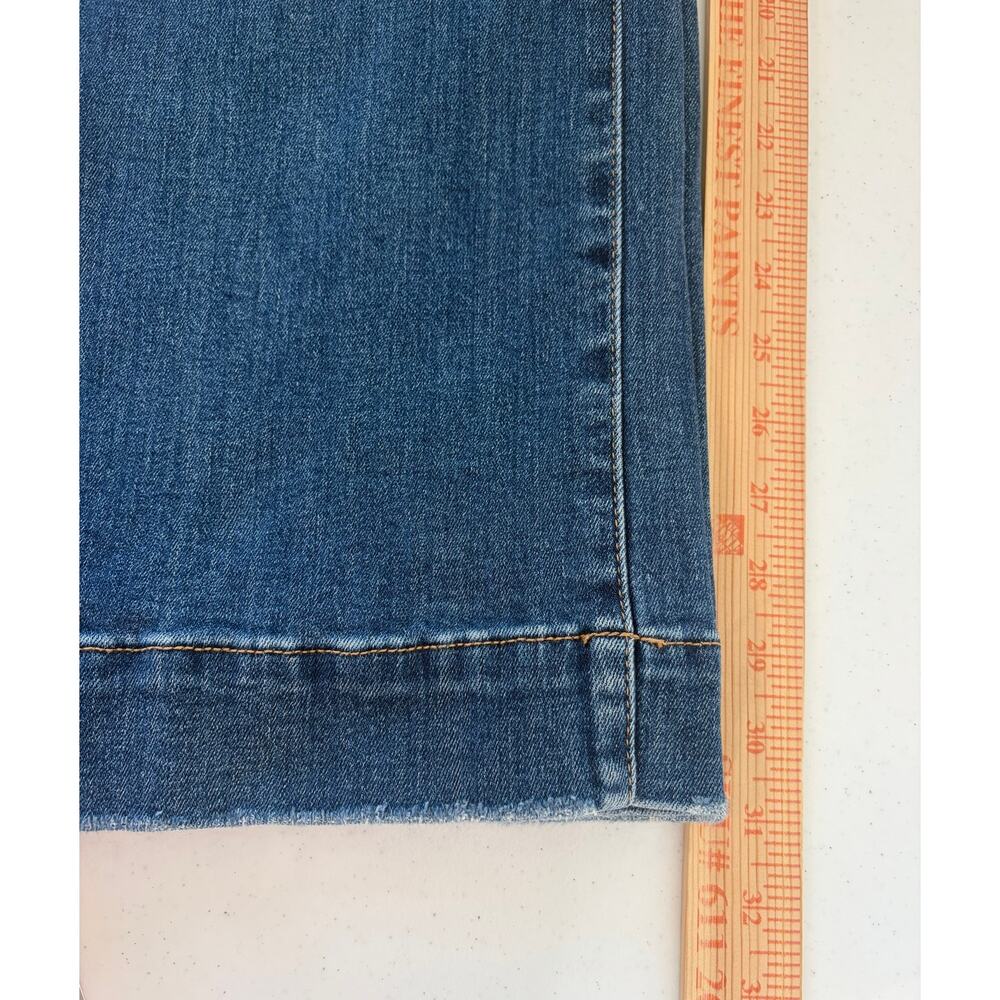 Flying Monkey High Rise Wide Leg Patched Pocket Trouser Jeans Sz 26 Chic Denim - Picture 10 of 11